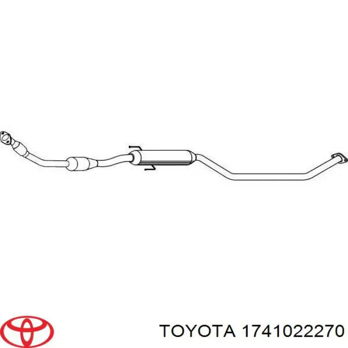 Silenciador, sección delantera Toyota 1741022270 precio, desde 388,63 EUR