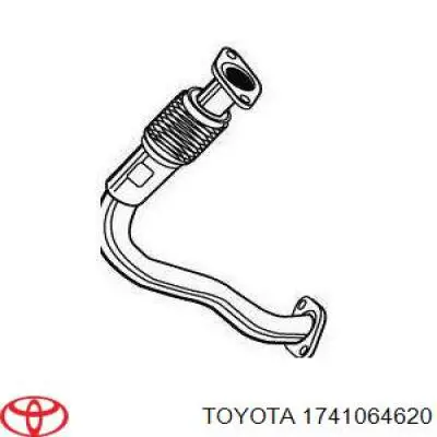 1741064620 Toyota tubo de admisión del silenciador de escape delantero