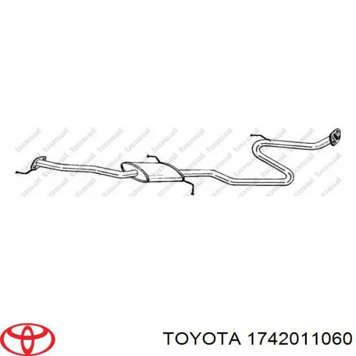 Silenciador del medio para Toyota Corolla (E9)