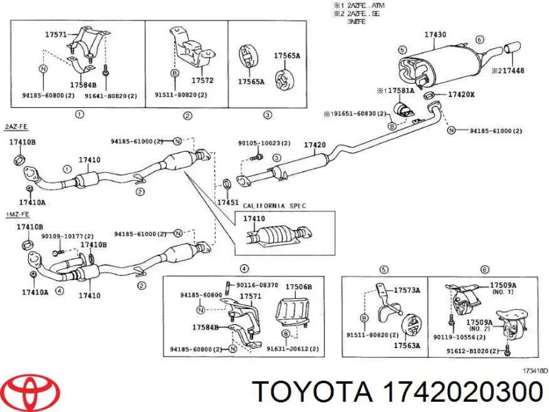 Comprar 1742020300 Toyota Silenciador central