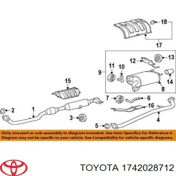 Silenciador del medio para Toyota RAV4 