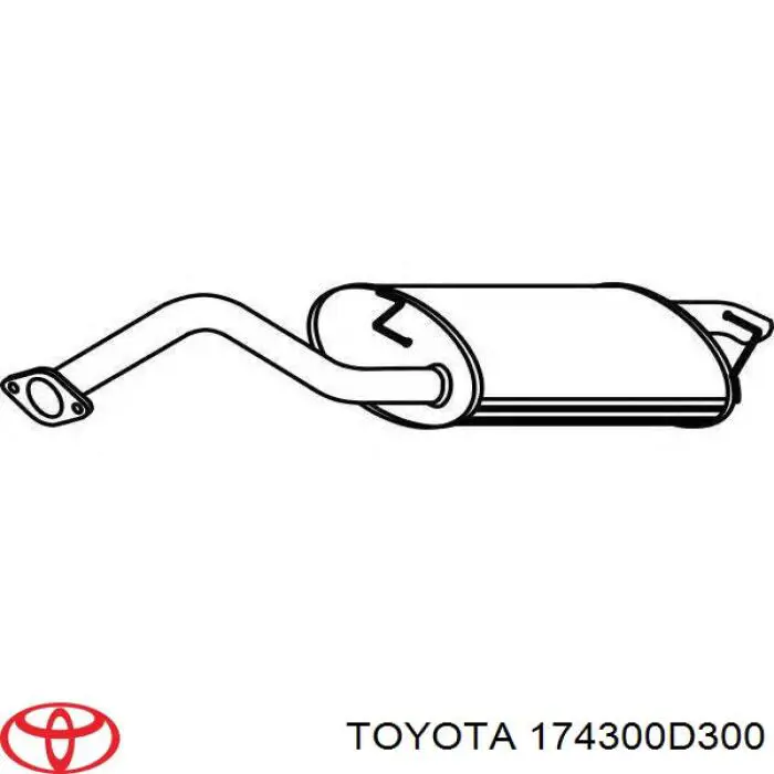 Silenciador trasero Toyota 174300D300 precio, desde 92,22 EUR