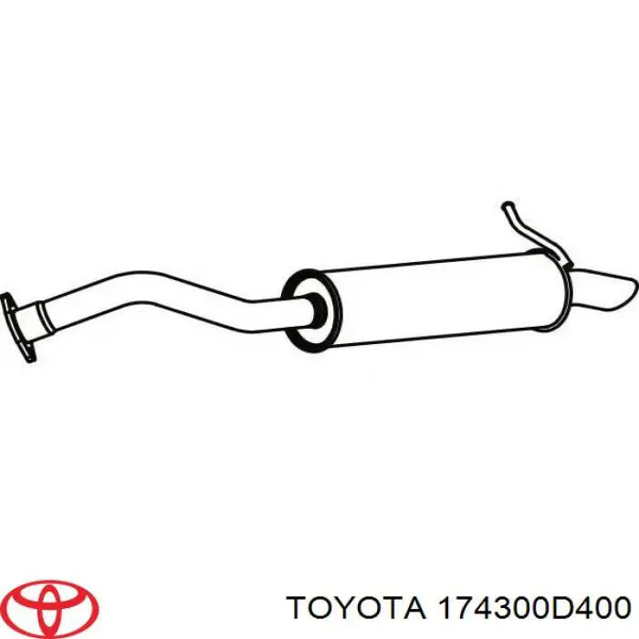 Comprar 174300D400 Toyota Silenciador trasero