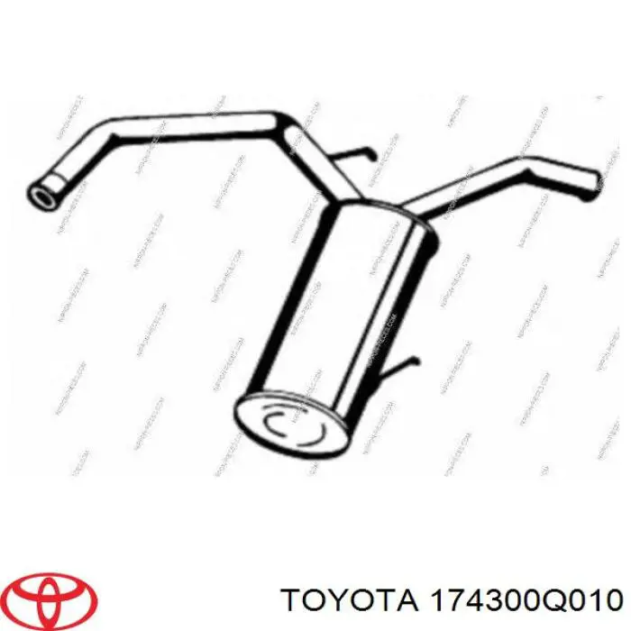 Comprar 174300Q010 Toyota Silenciador trasero