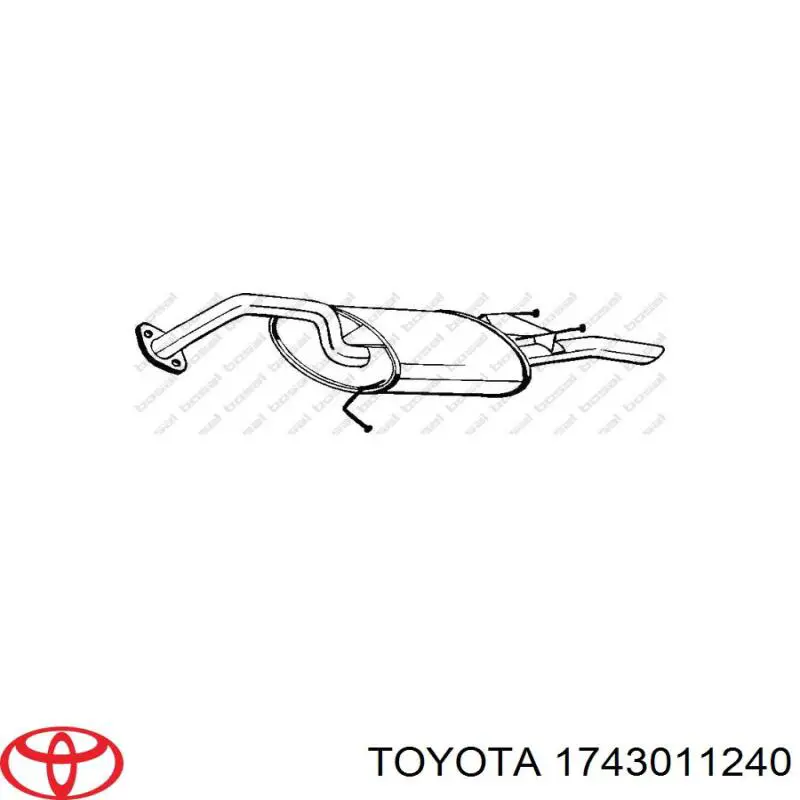 174301119083 Toyota silenciador posterior