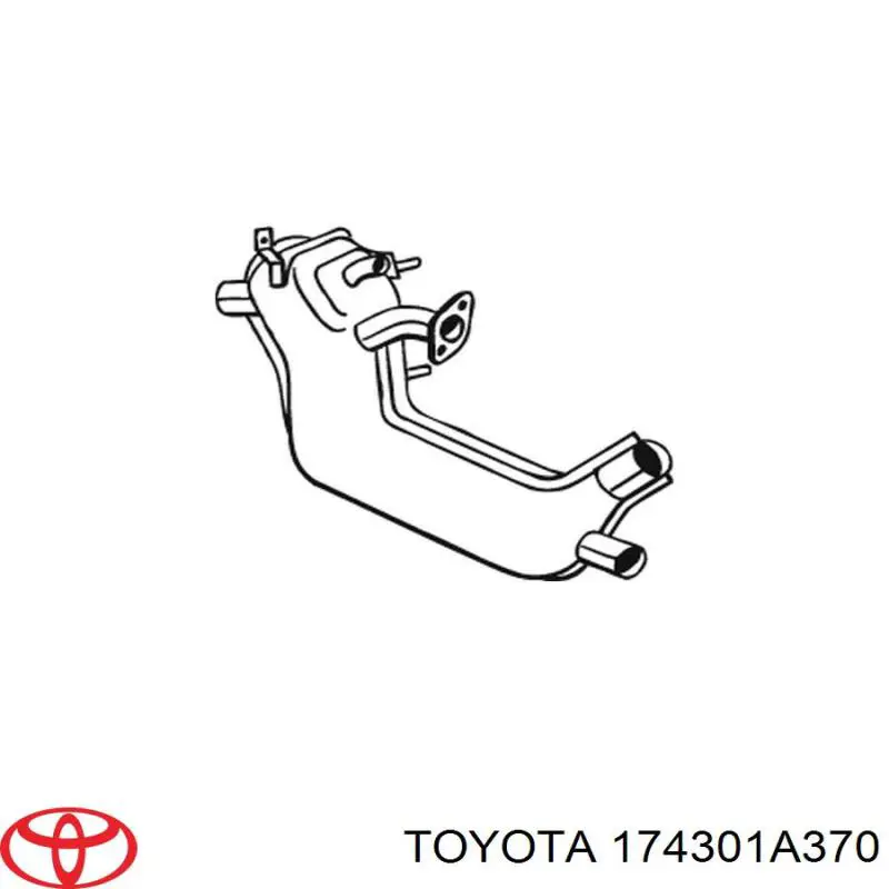 174301A370 Toyota silenciador posterior