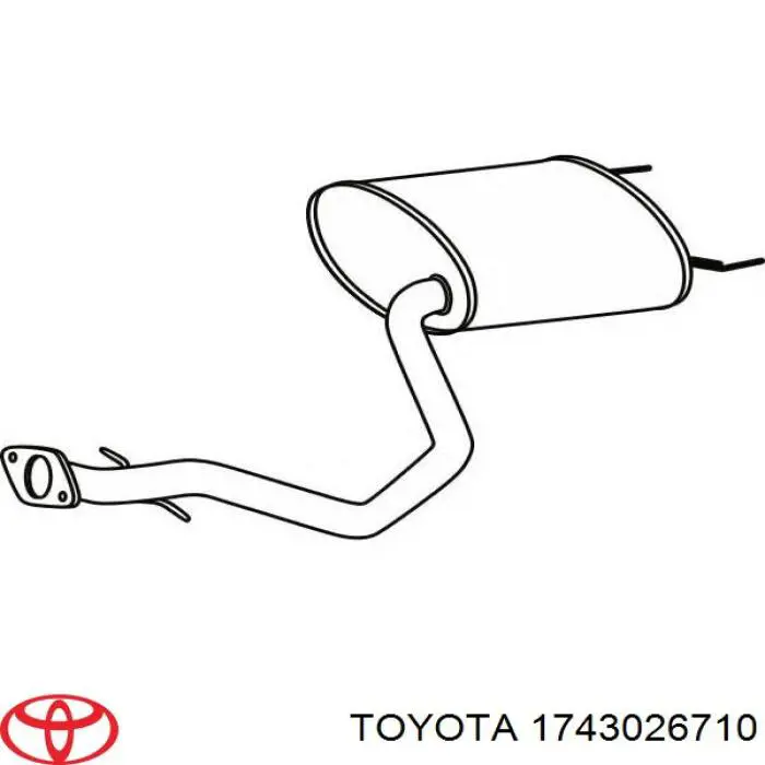 Comprar 1743026710 Toyota Silenciador trasero
