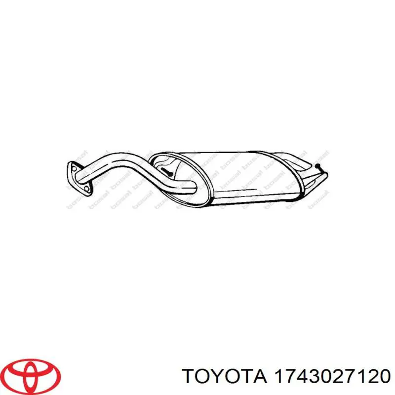 Silencioso trasero para Toyota Corolla (E12U)