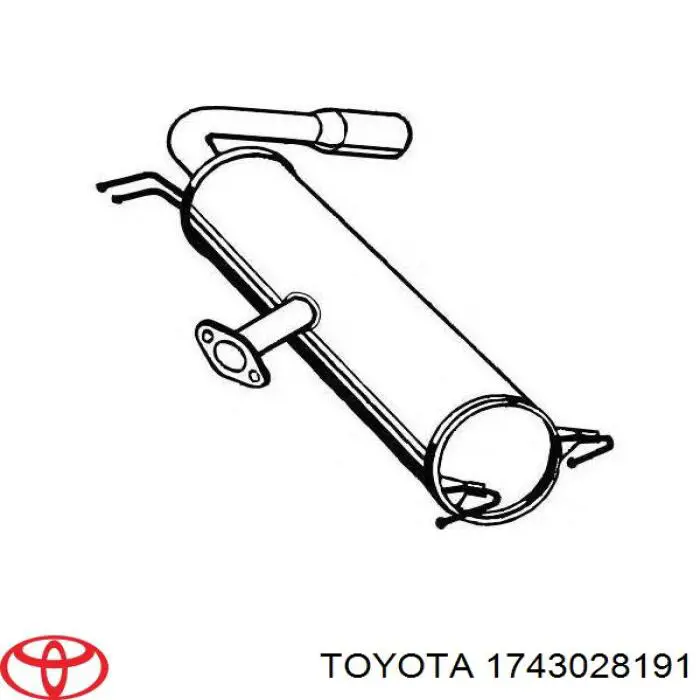Silenciador trasero Toyota 1743028191 precio, desde 120,23 EUR