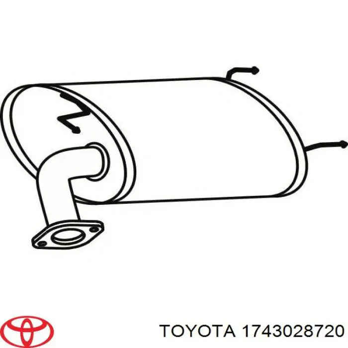 Silenciador trasero Toyota 1743028720 precio, desde 77,82 EUR