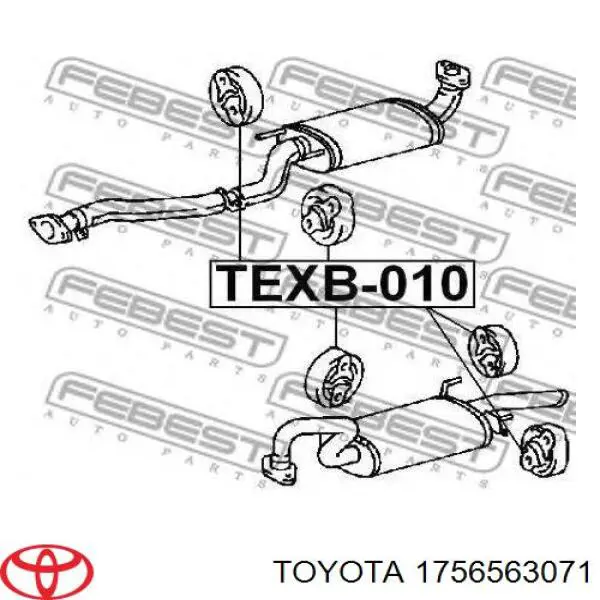 1756563071 Toyota soporte, silenciador