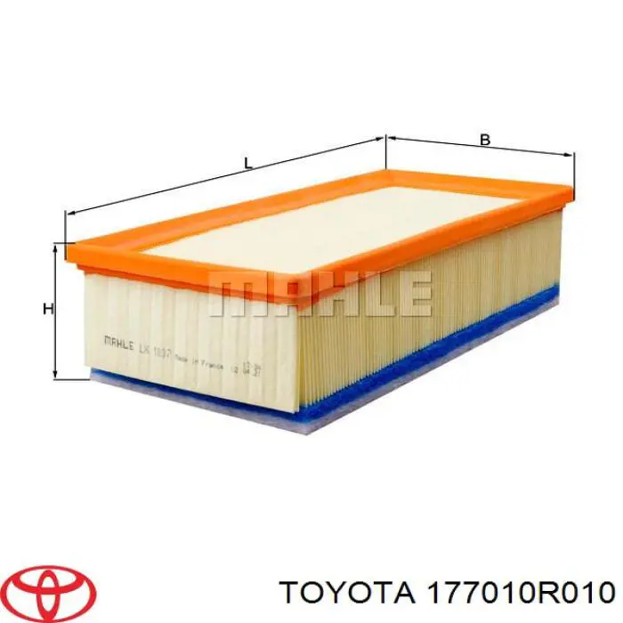 177010R010 Toyota Caja del filtro de aire, parte inferior