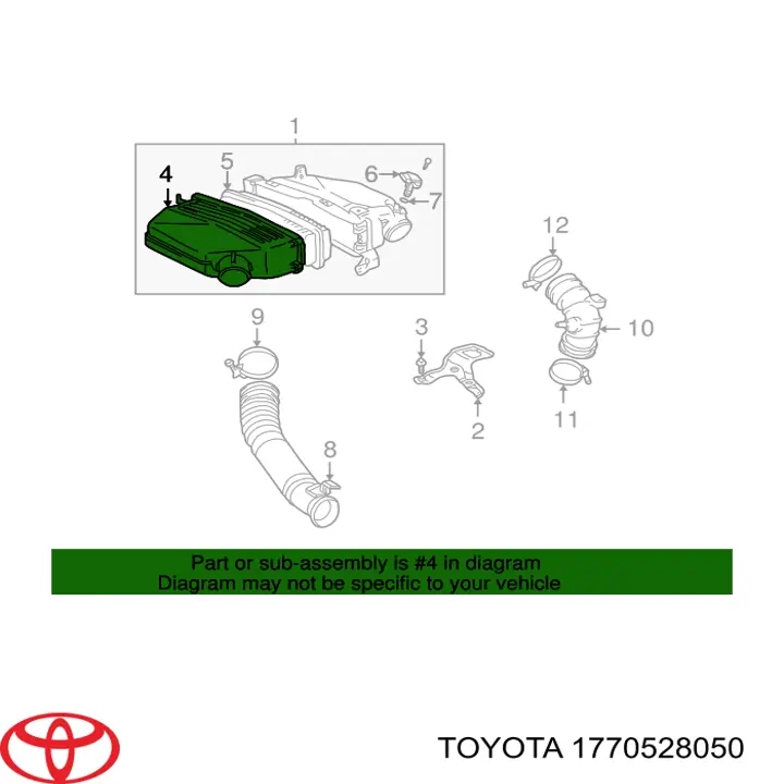 Carcasa del filtro de aire, parte superior Toyota 1770528050 precio, desde 56,63 EUR