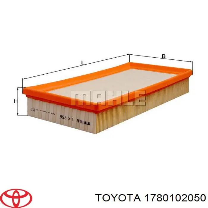 1780102050 Toyota filtro de aire