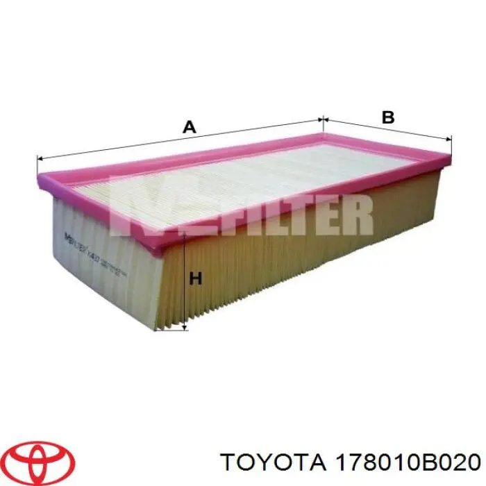 Filtro de aire 178010B020 Toyota