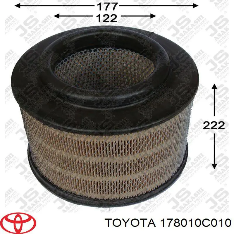 178010C010 Toyota filtro de aire