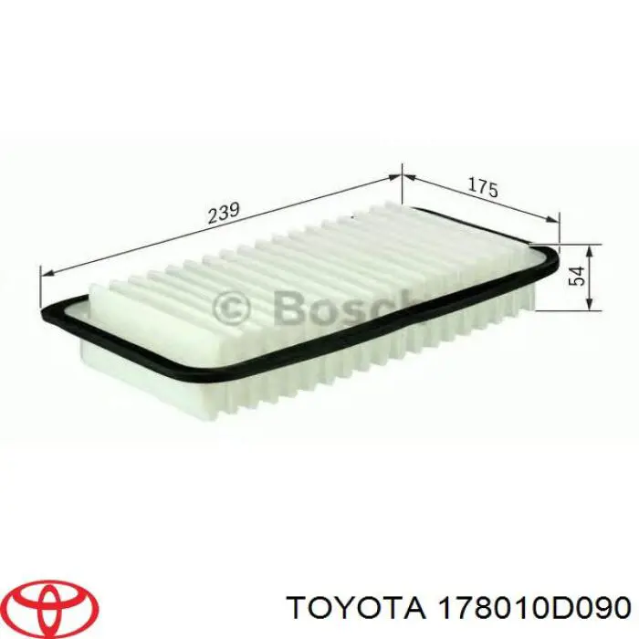 El filtro de aire Toyota 178010D090 precio, desde 8,37 EUR