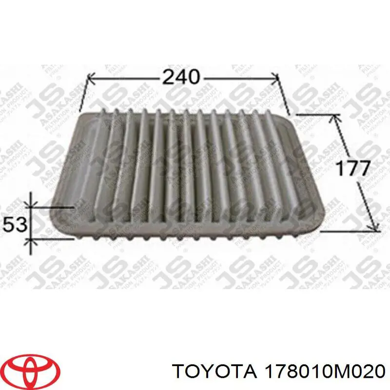 178010M020 Toyota filtro de aire
