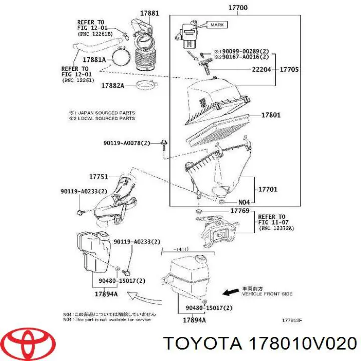 Comprar 178010V020 Toyota Filtro de aire