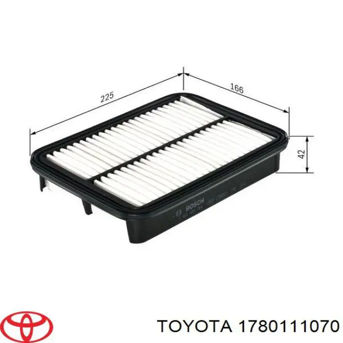 El filtro de aire Toyota 1780111070 precio, desde 7,18 EUR