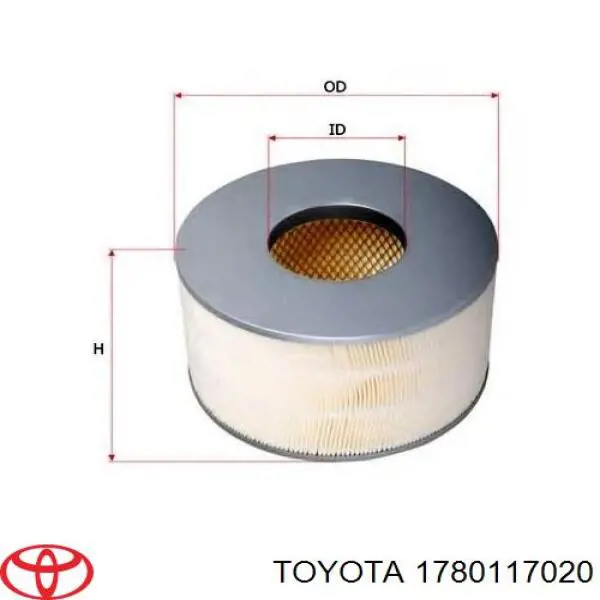 1780117020 Toyota filtro de aire