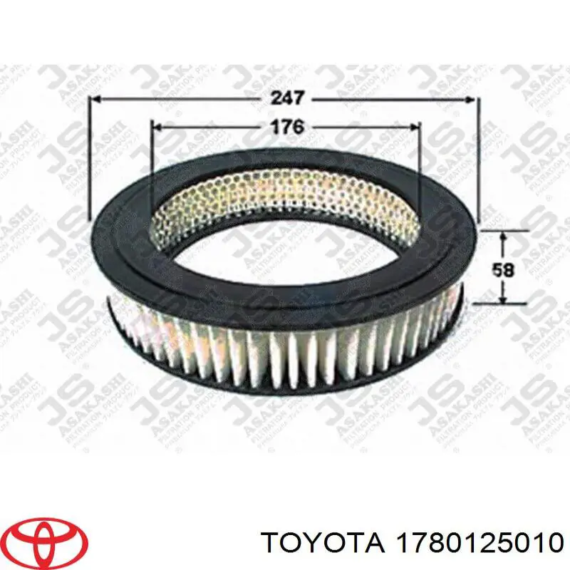 1780125010 Toyota filtro de aire