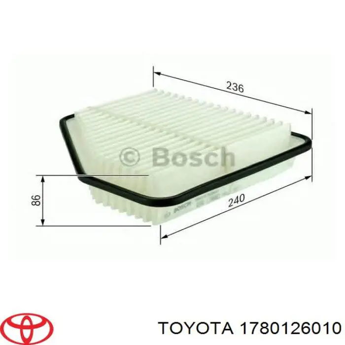 1780126010 Toyota filtro de aire