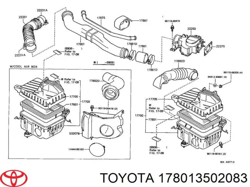 178013502083 Toyota filtro de aire