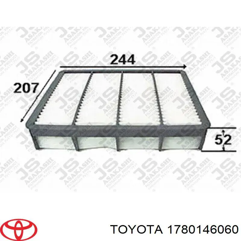 Filtro de aire 1780146060 Toyota