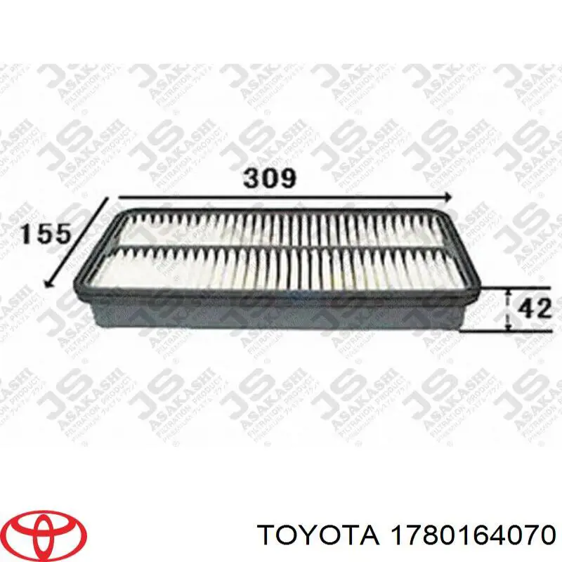 Filtro de aire 1780164070 Toyota