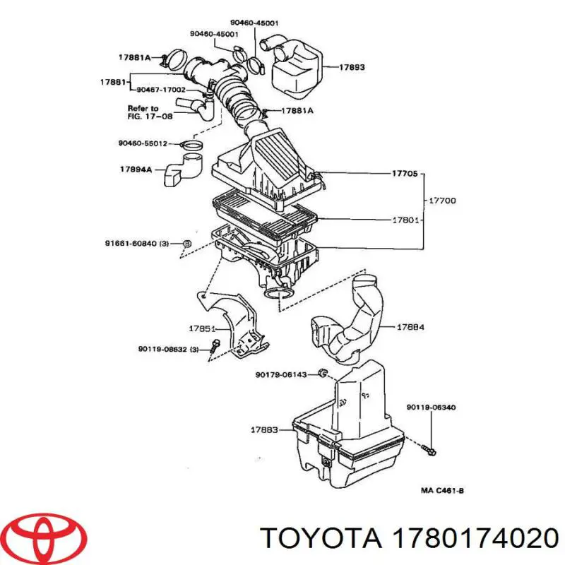 Comprar 1780174020 Toyota Filtro de aire