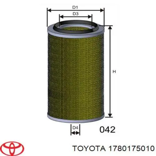 Comprar 1780175010 Toyota Filtro de aire