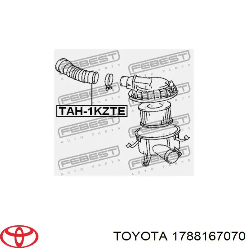 Tubo flexible de aspiración, salida del filtro de aire para Toyota Land Cruiser (J9)