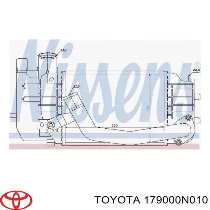 Radiador de aire, intercooler para Toyota Yaris (SP90)