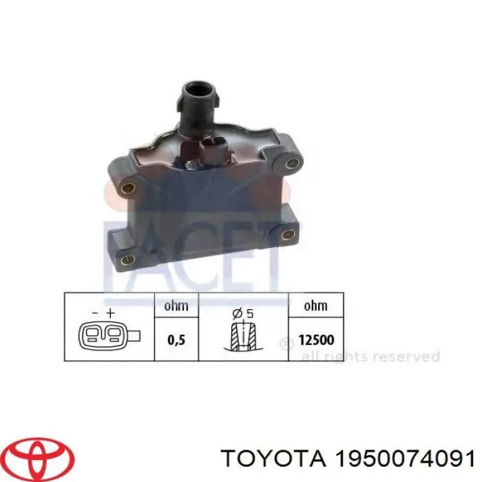 1950074091 Toyota bobina