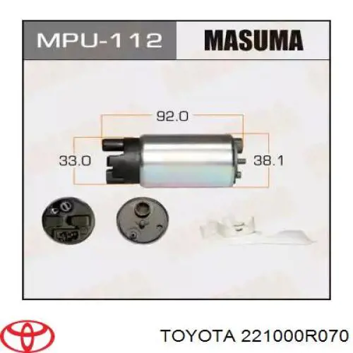 Bomba de alta presión de combustible Toyota 221000R070 precio, desde 299,66 EUR