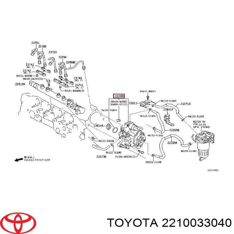 Bomba de alta presión de combustible Toyota 2210033040 precio, desde 268,62 EUR