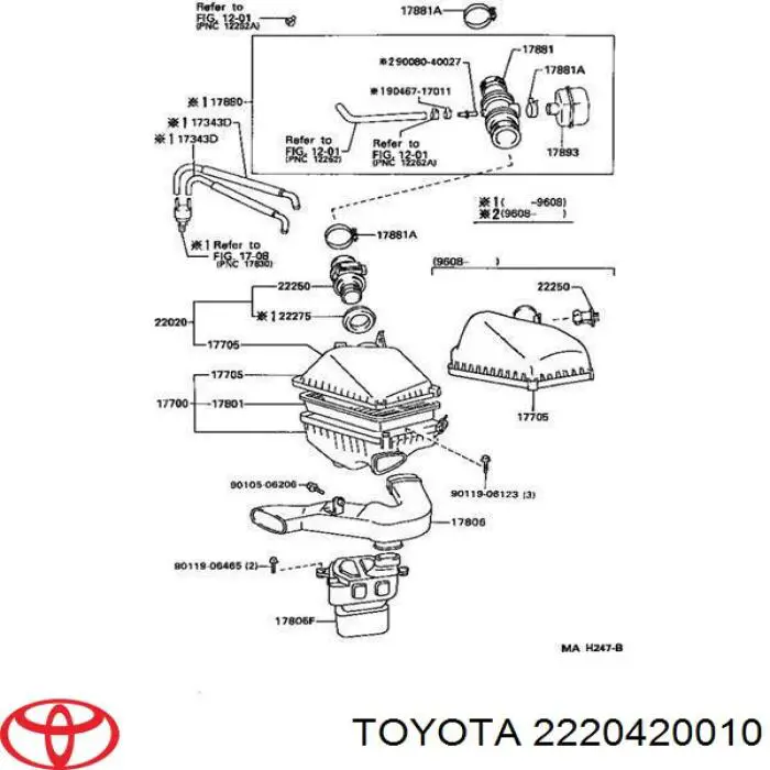 Comprar 2220420010 Toyota Sensor de masa de aire