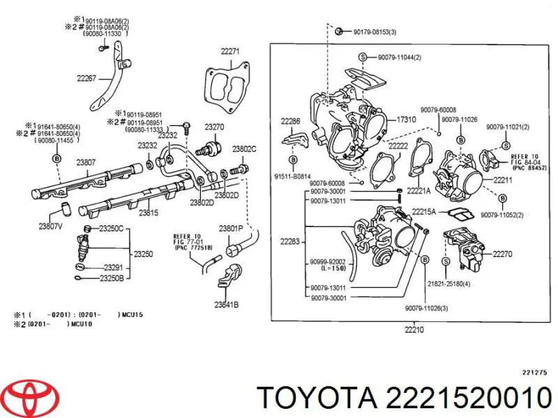 Junta De Valvula De Raleti (Regulador) para Toyota Camry (V20)