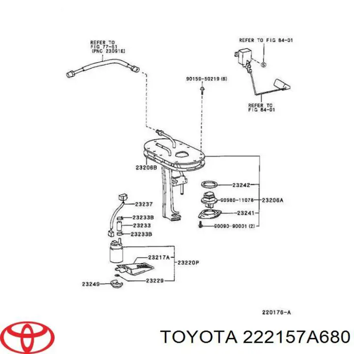 Junta cuerpo mariposa para Toyota Hiace (H1, H2)