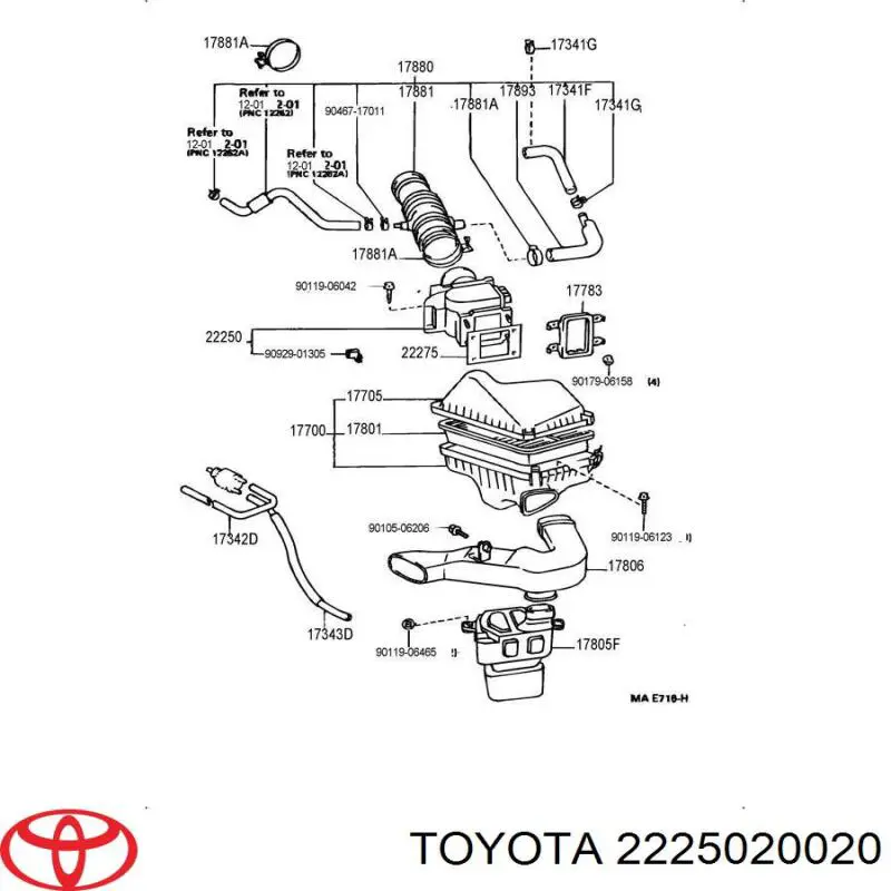 Medidor de flujo de aire Toyota 2225020020 precio, desde 1311,94 EUR