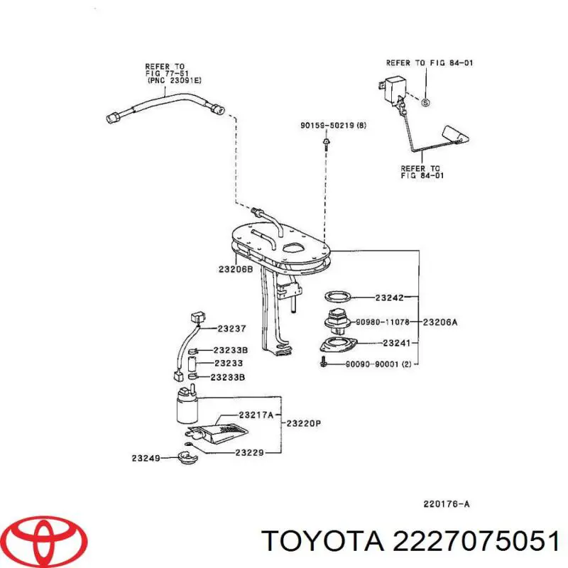 Válvula de mando de ralentí para Toyota Hiace (H1, H2)