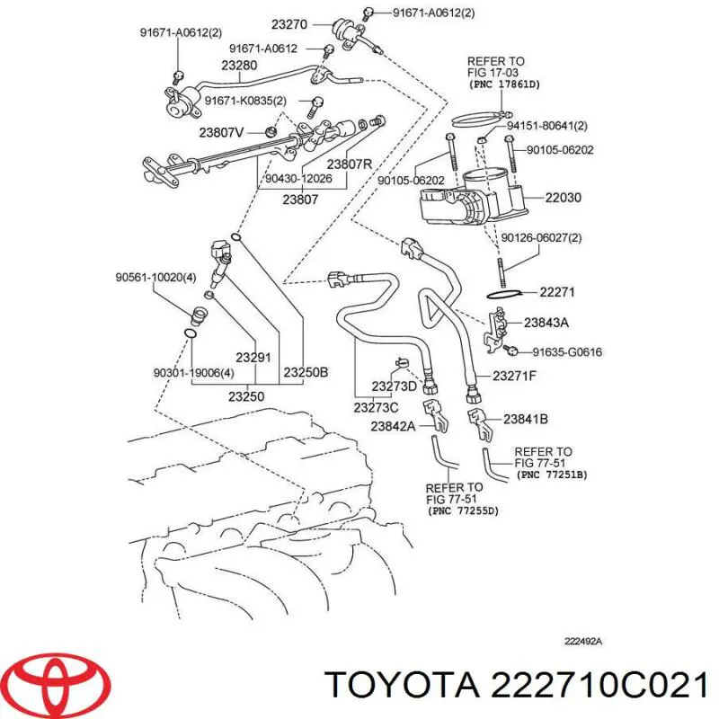 Sello de mariposa Toyota 222710C020 precio, desde 5,01 EUR