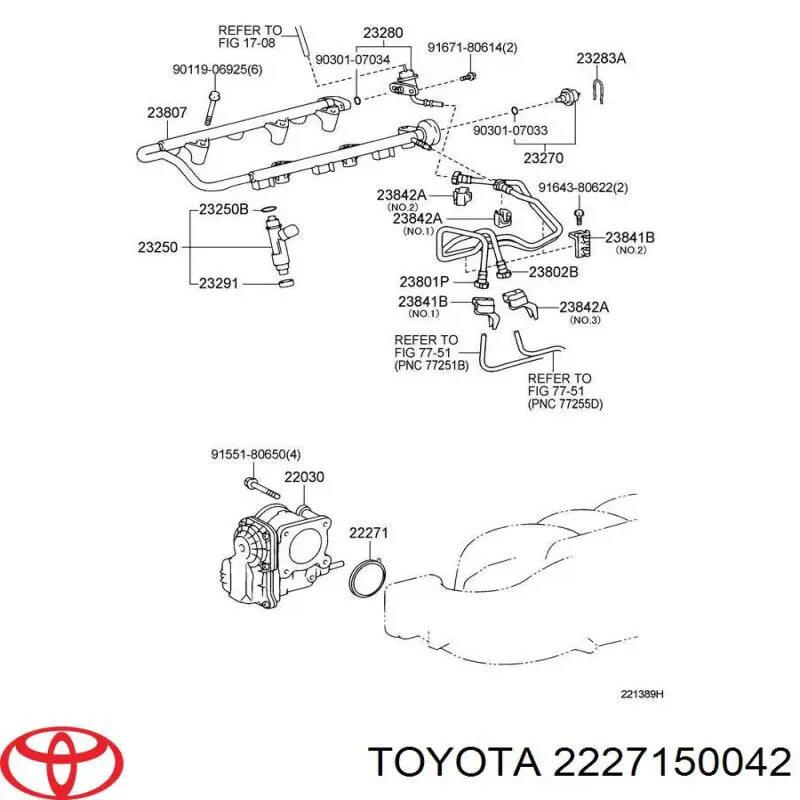 Sello de mariposa Toyota 2227150040 precio, desde 23,38 EUR