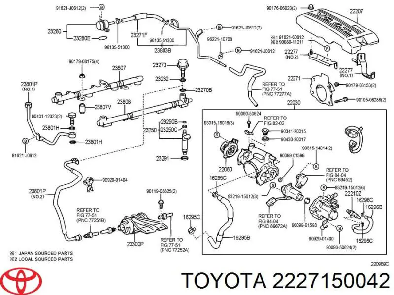 Junta cuerpo mariposa para Toyota Land Cruiser 