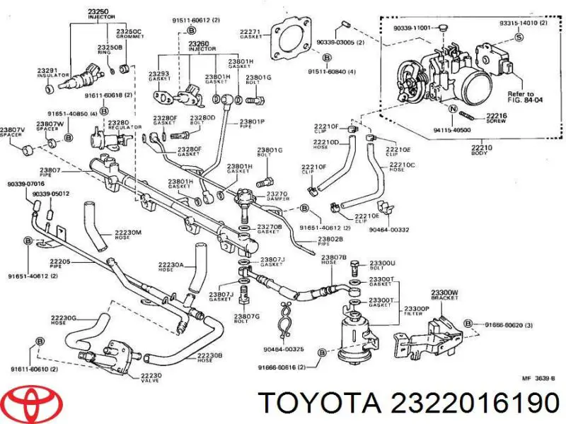 Elemento de turbina de bomba de combustible Toyota Celica T16