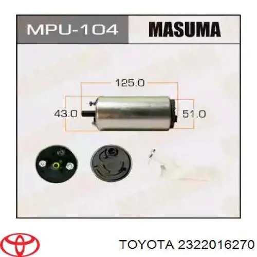 N31813350A Mazda bomba de combustible eléctrica sumergible