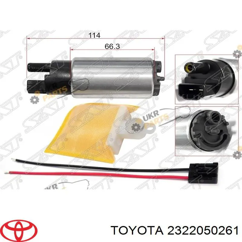 2322050261 Toyota elemento de turbina de bomba de combustible