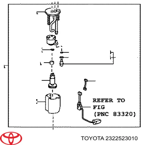 Sello de la bomba de combustible Toyota 2322523010 precio, desde 3,13 EUR