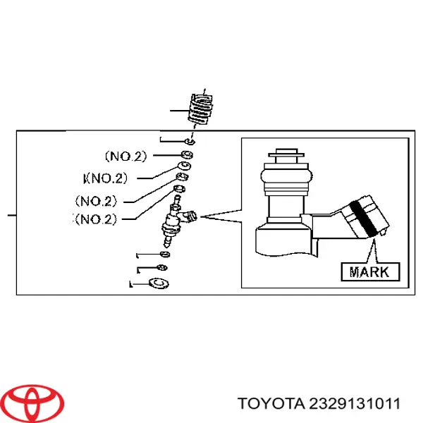 2329131011 Toyota junta de inyectores